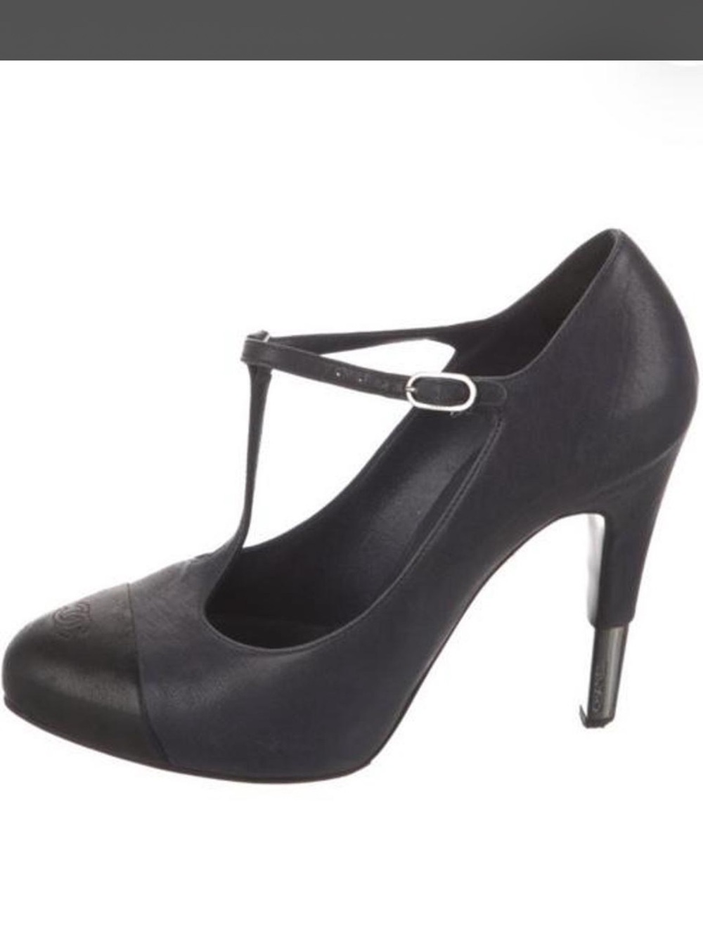 Classic Black T-Strap High Heel Pump